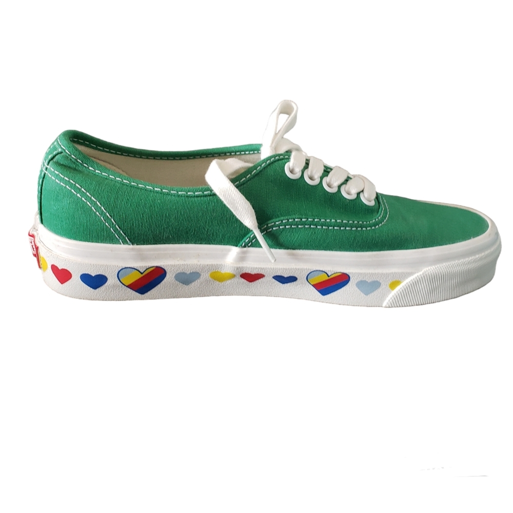 Vans Shoes Hearts Rainbow Authentic 44 DX Emerald Scene Pride Green Size 8.5